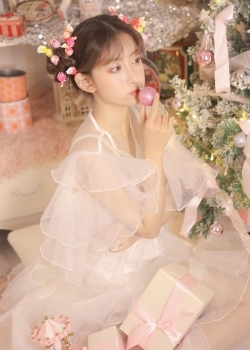 圣诞节青春美女诱人蕾丝青春美女图片写真