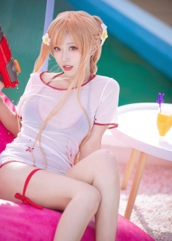 刀剑神域亚丝娜COS青春美女性感写真