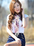 韩国顶级青春美女汽车青春美女 崔星儿性感图片