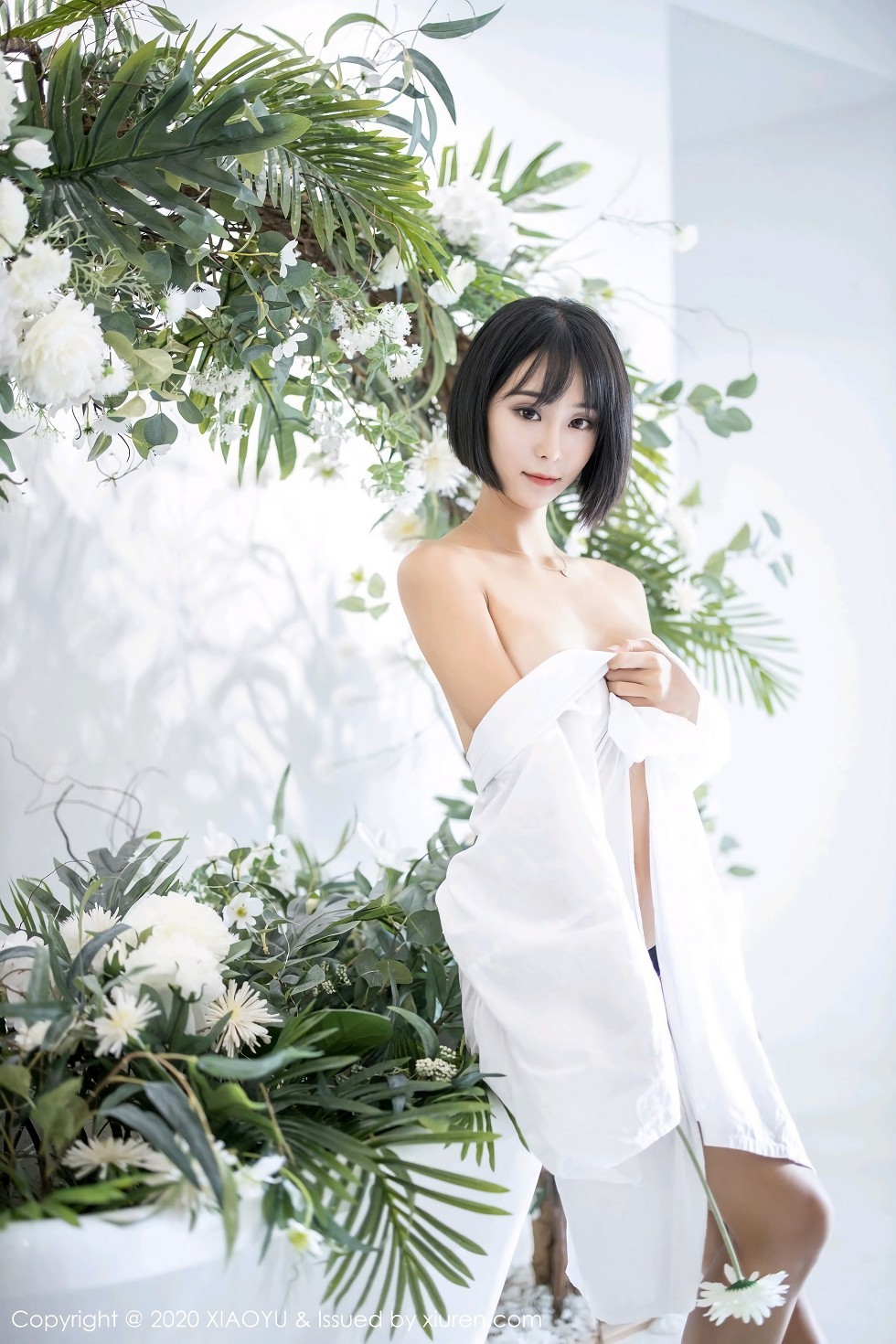 [XiaoYu画语界]Vol.292_嫩模蓝夏Akasha私房西装制服下黑色内衣配吊带黑丝诱惑写真64P