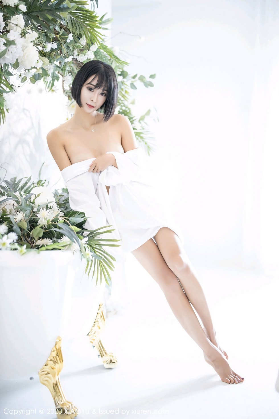 [XiaoYu画语界]Vol.292_嫩模蓝夏Akasha私房西装制服下黑色内衣配吊带黑丝诱惑写真64P