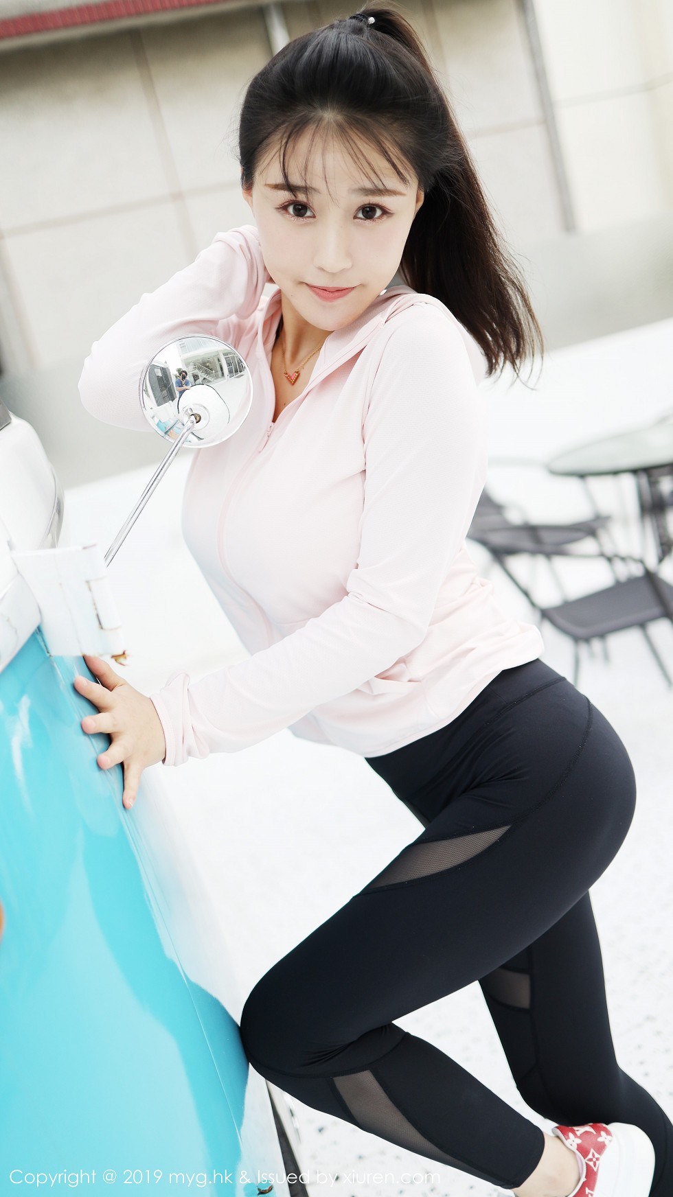 [MyGirl美媛馆]Vol.387_女神Flower朱可儿户外运动装半脱秀蕾丝内裤惹火诱惑写真75P