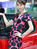 斯柯达展台上的青春美女汽车青春美女