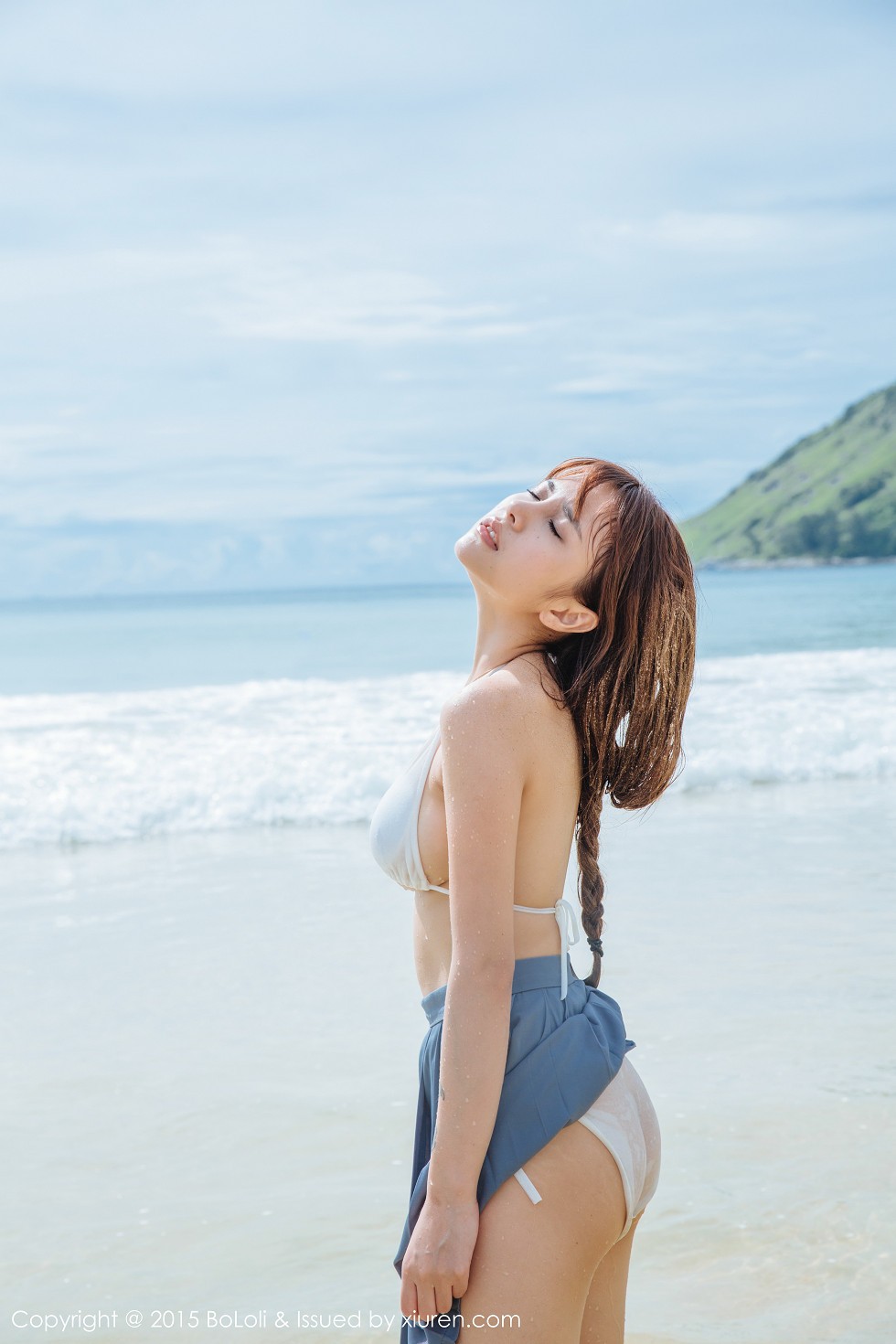 [BoLoli波萝社]Vol.077_嫩模夏美酱普吉岛旅拍海边学生制服湿身诱惑写真46P