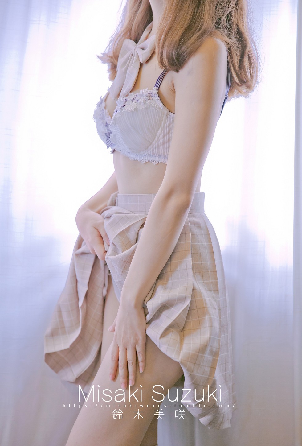 声优铃木美咲之前辈和我—纯爱绝对女同系列撩人诱惑写真66P