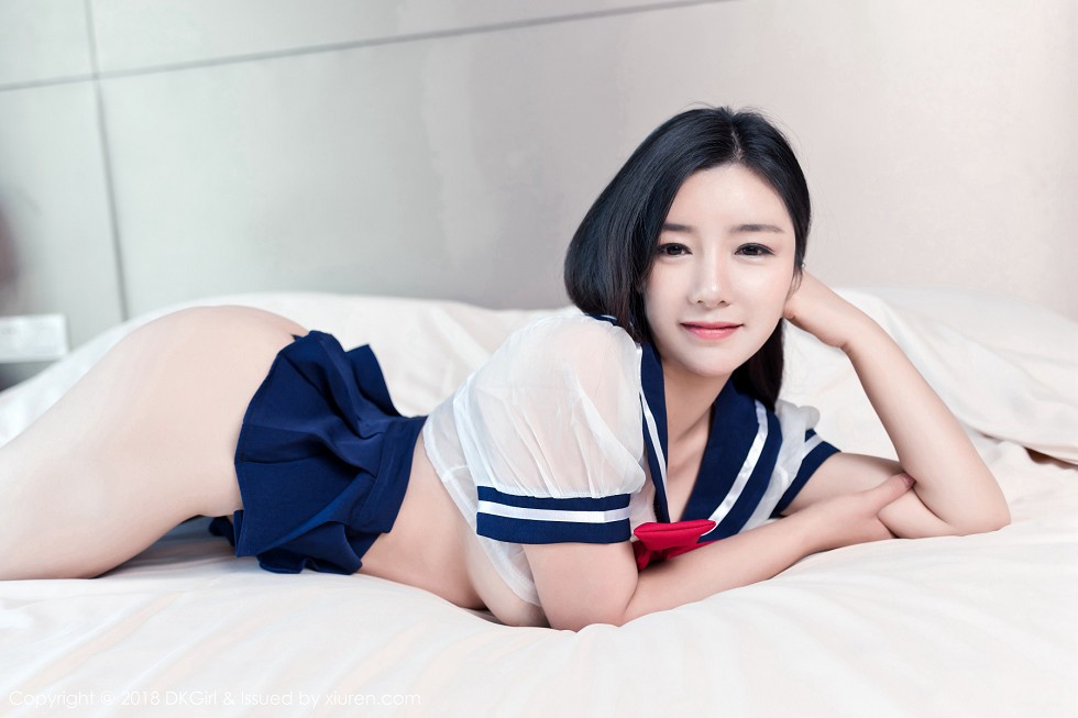 [DKGirl御女郎]Vol.061_嫩模媛美人居家私房情趣SM内衣秀白嫩肌肤完美诱惑写真48P