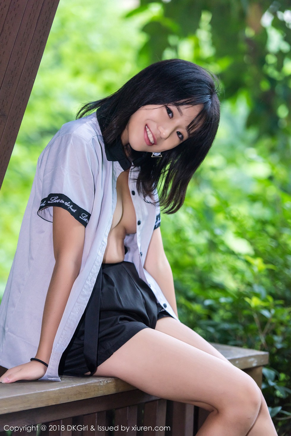 [DKGirl御女郎]Vol.071_嫩模仓井优香户外粉色薄纱衣敞开真空露美乳撩人诱惑写真49P