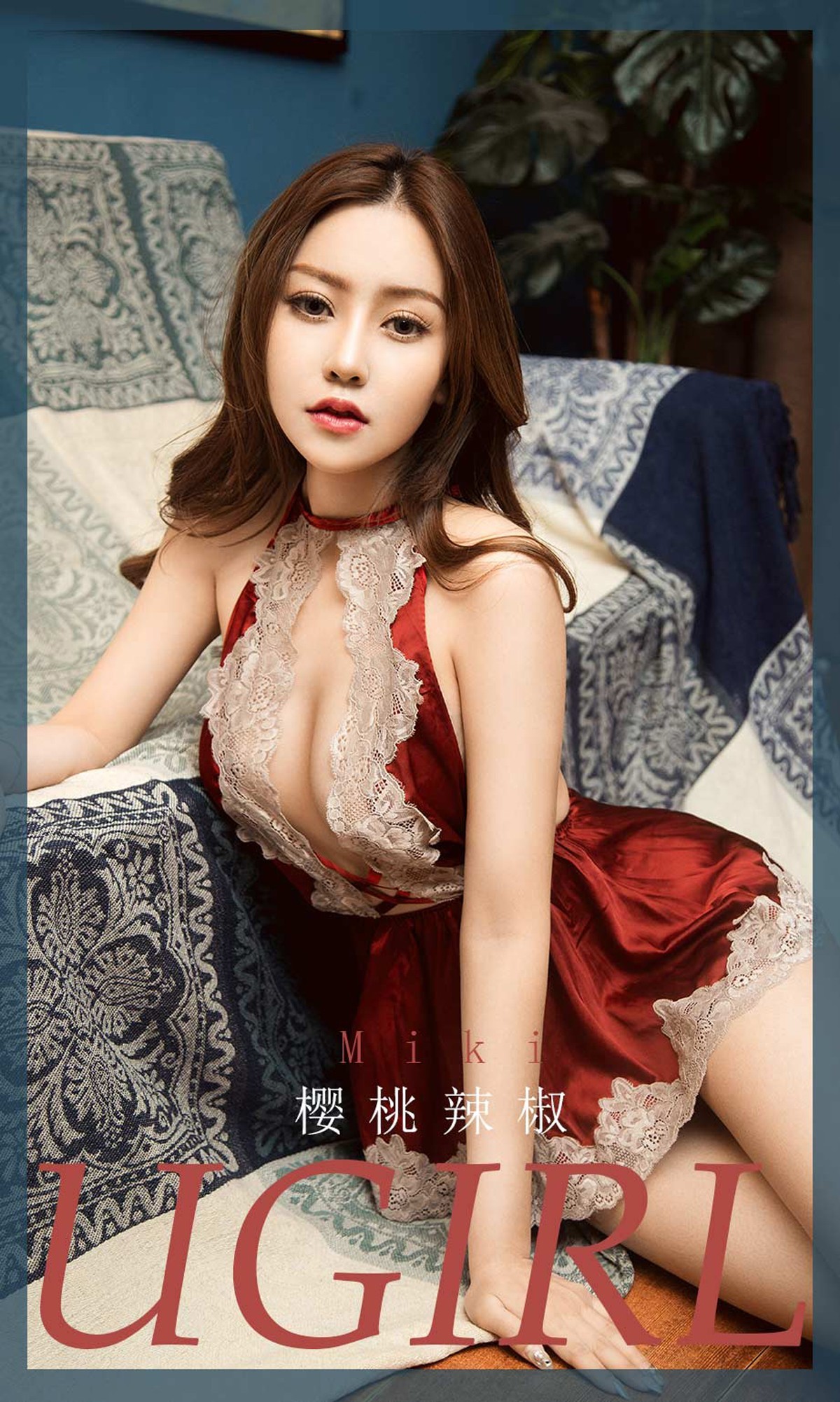 [Ugirls爱尤物]No.1893_嫩模Miki私房性感开胸连身睡裙秀火辣身材极致诱惑写真35P