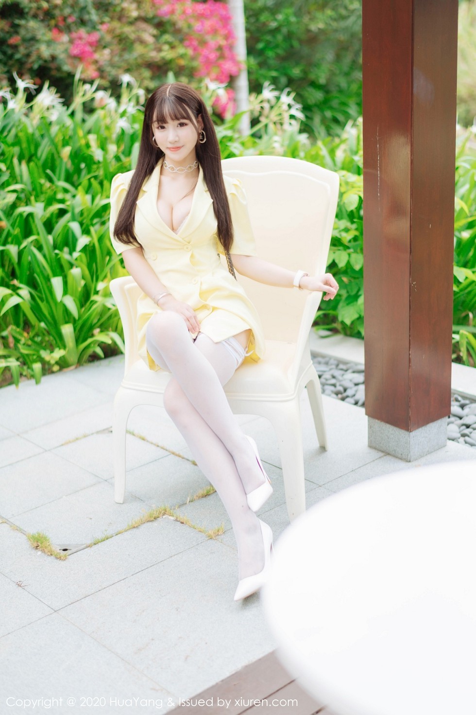 [HuaYang花漾]Vol.261_女神朱可儿Flower三亚旅拍情趣内衣配蕾丝吊袜惹火诱惑写真53P