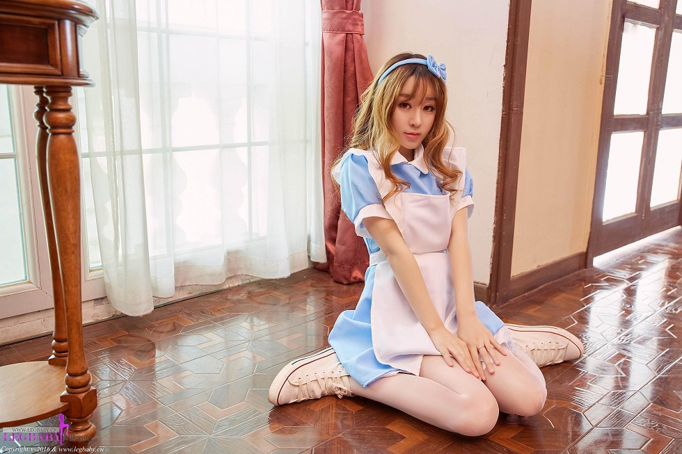 [LEGBABY美腿宝贝]Vol.020_女神王语纯性感女仆装无内超薄肉丝诱惑翘臀写真66P