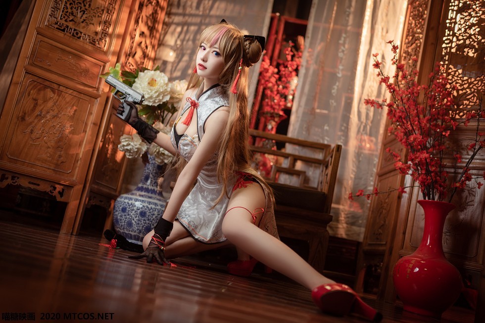 [喵糖映画]HML.011_蜂糖花旗袍妹子私房猫女郎装扮秀完美身材白嫩肌肤诱惑写真20P