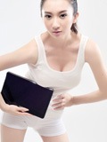 黑与白 天使青春美女笔记本代言