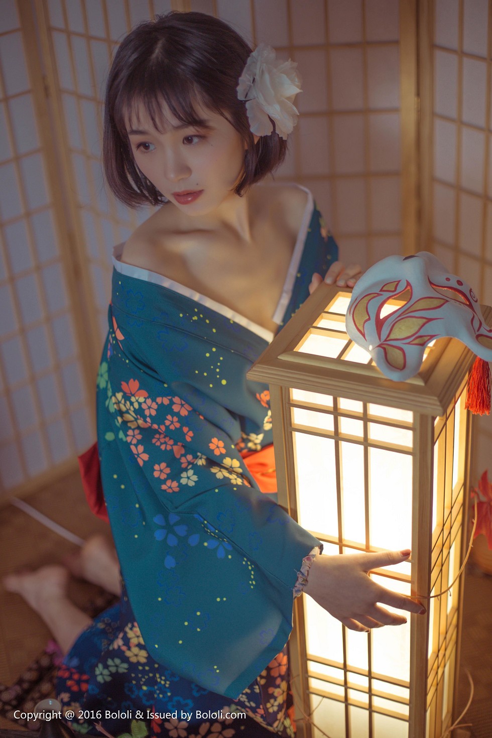 [BoLoli波萝社新刊]Vol.132_气质美女库库居家日系和服半露酥胸性感迷人写真34P