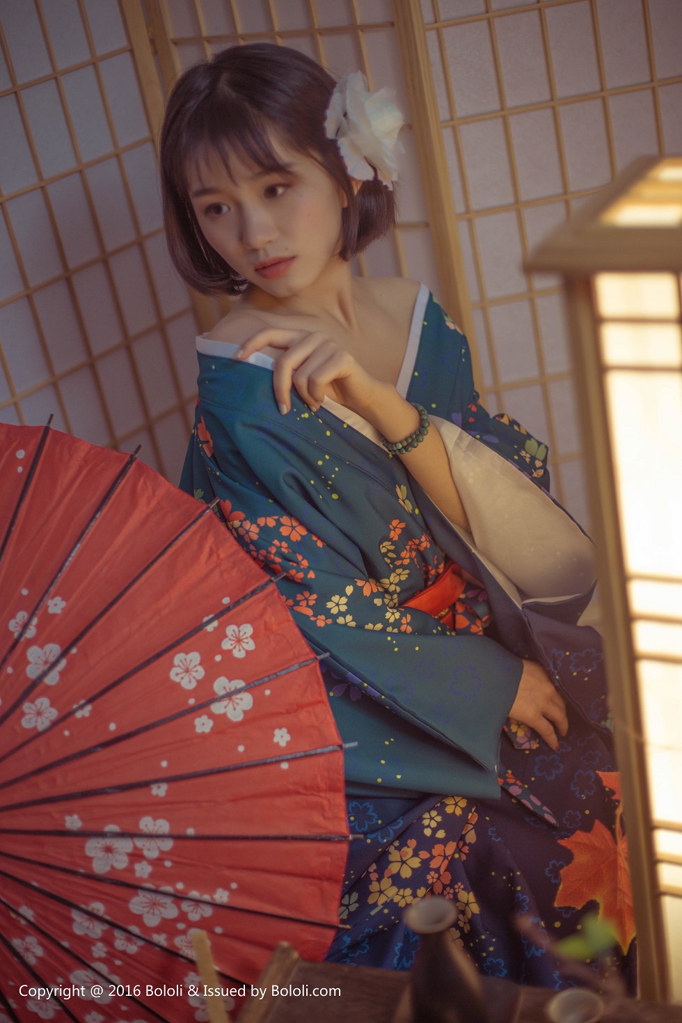 [BoLoli波萝社新刊]Vol.132_气质美女库库居家日系和服半露酥胸性感迷人写真34P