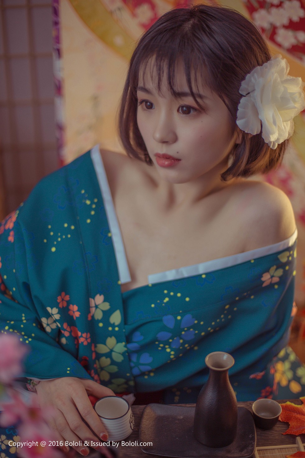 [BoLoli波萝社新刊]Vol.132_气质美女库库居家日系和服半露酥胸性感迷人写真34P