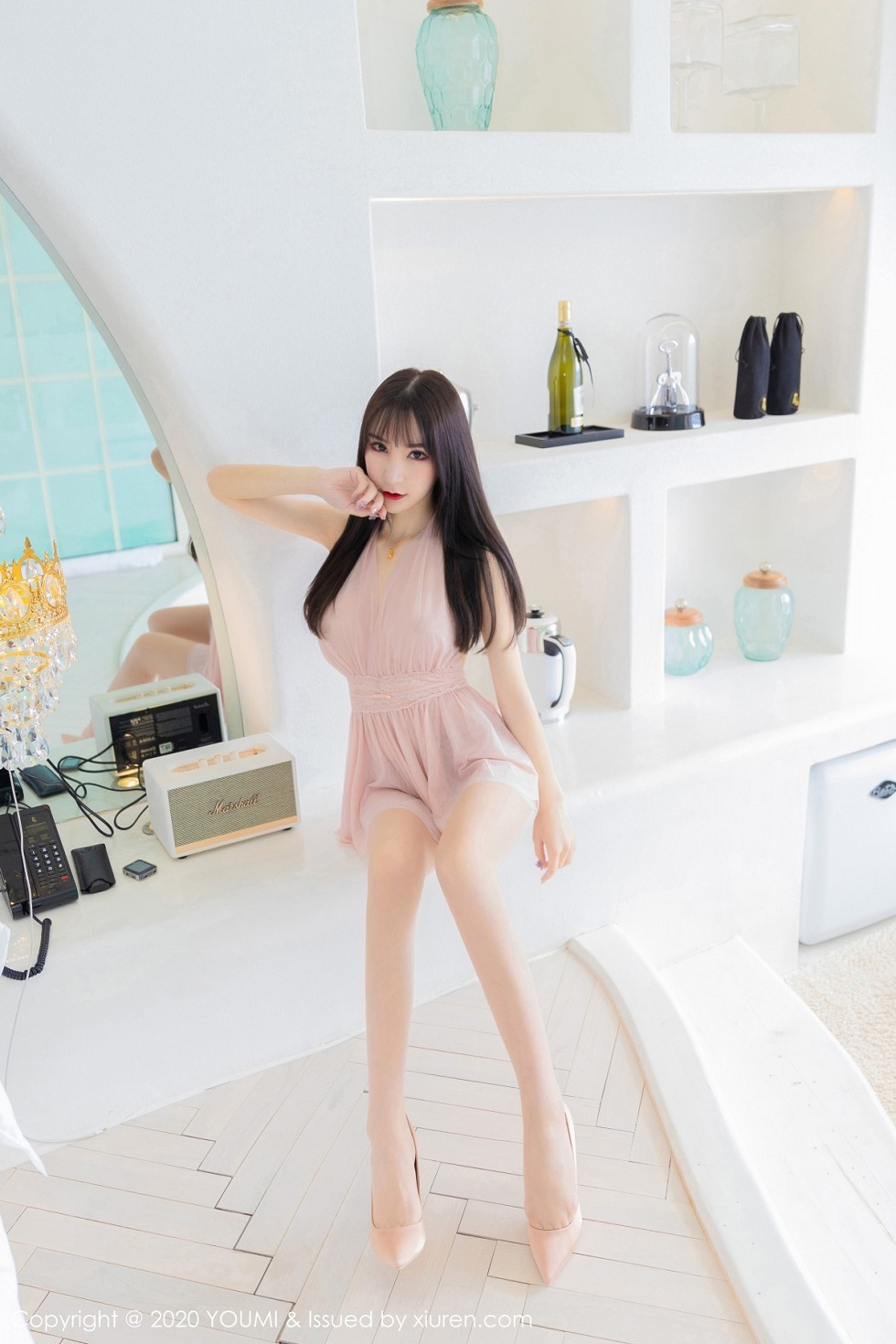 [YouMi尤蜜荟]Vol.488_女神周于希Sandy大理旅拍粉红色轻纱吊裙透视诱惑写真68P