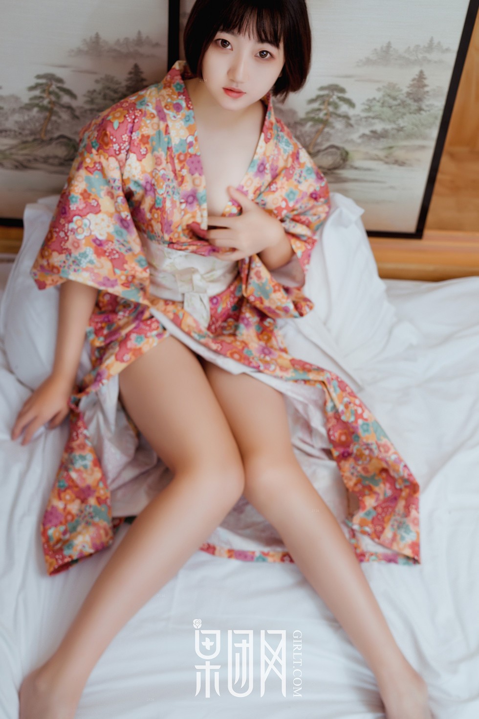 [GIRLT果团网]NO.132_嫩模稻田千花私房日系和服+蓝色连体泳装秀完美身材性感写真53P