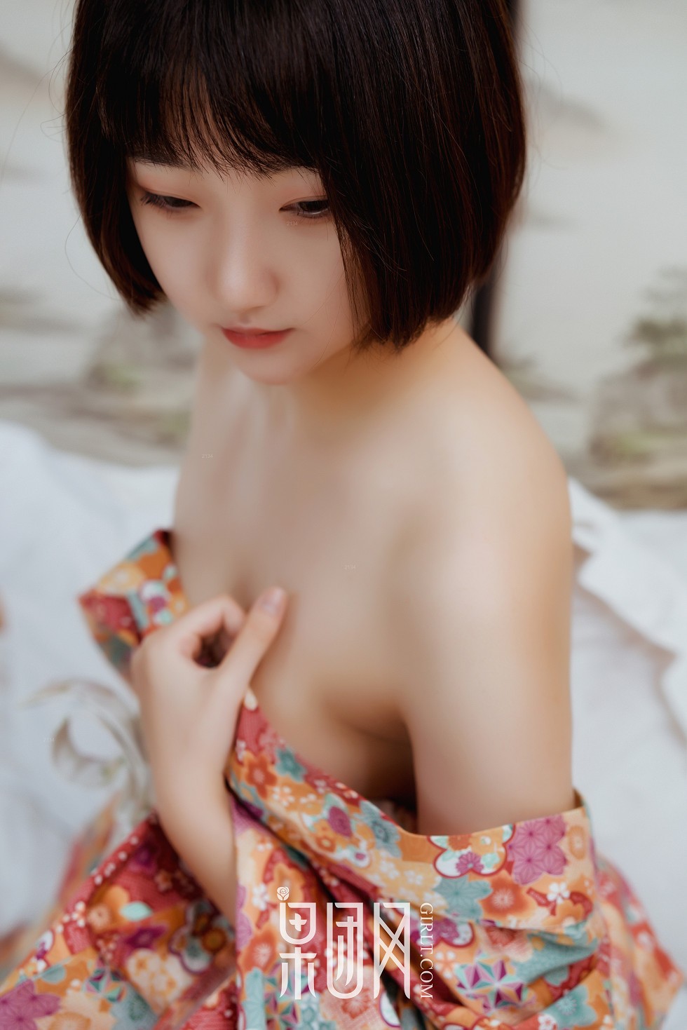 [GIRLT果团网]NO.132_嫩模稻田千花私房日系和服+蓝色连体泳装秀完美身材性感写真53P
