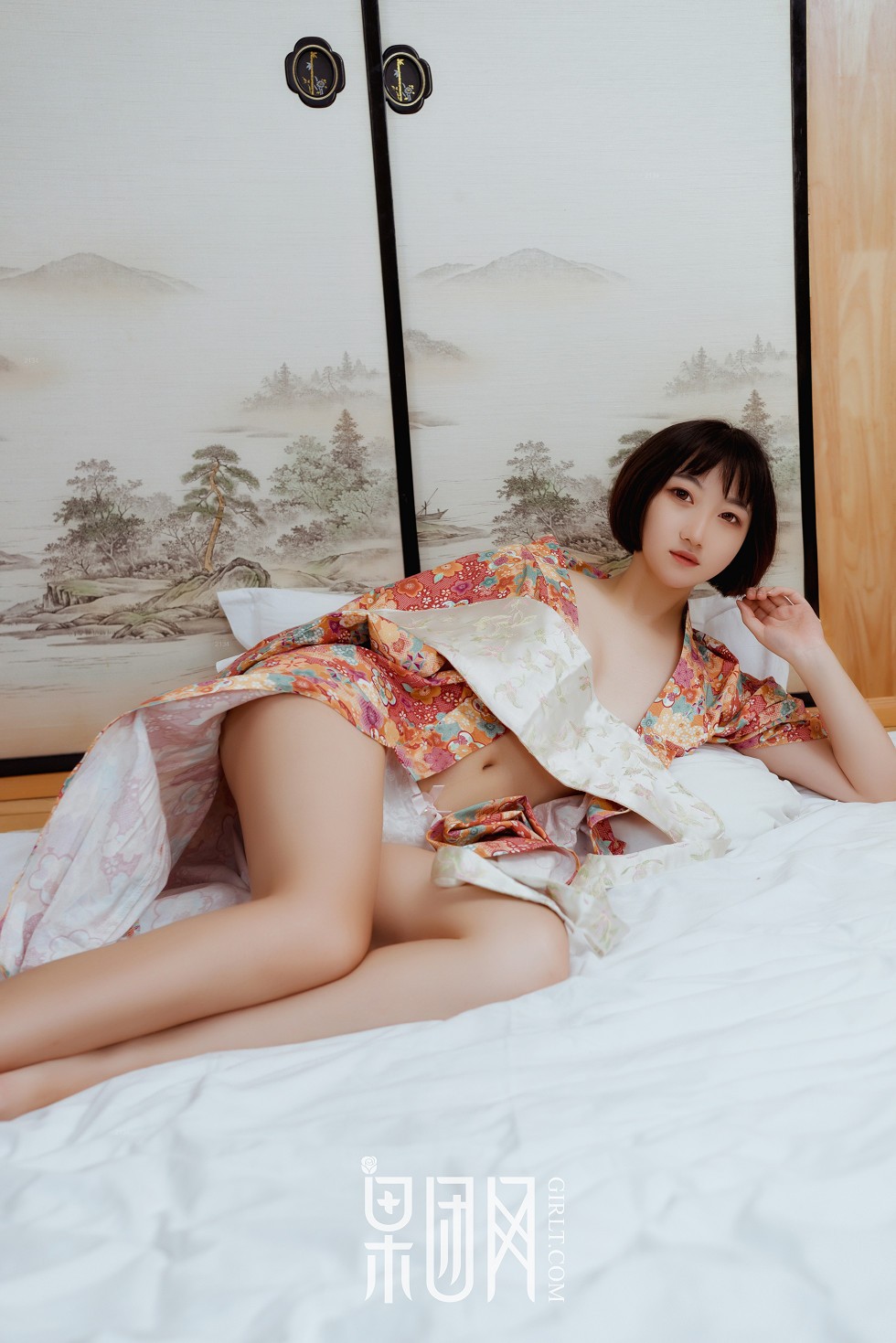 [GIRLT果团网]NO.132_嫩模稻田千花私房日系和服+蓝色连体泳装秀完美身材性感写真53P