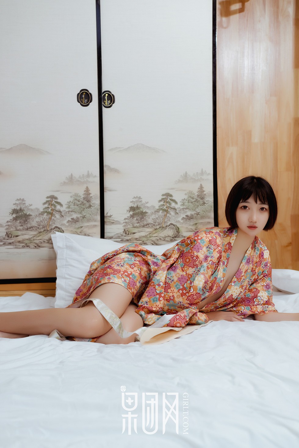 [GIRLT果团网]NO.132_嫩模稻田千花私房日系和服+蓝色连体泳装秀完美身材性感写真53P