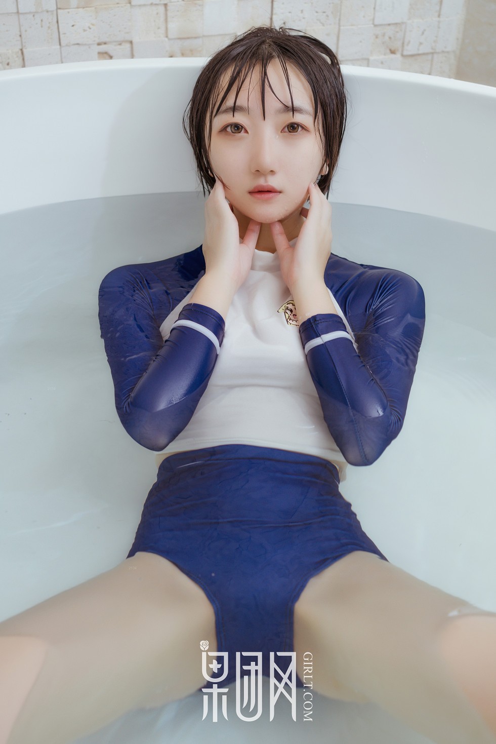 [GIRLT果团网]NO.132_嫩模稻田千花私房日系和服+蓝色连体泳装秀完美身材性感写真53P