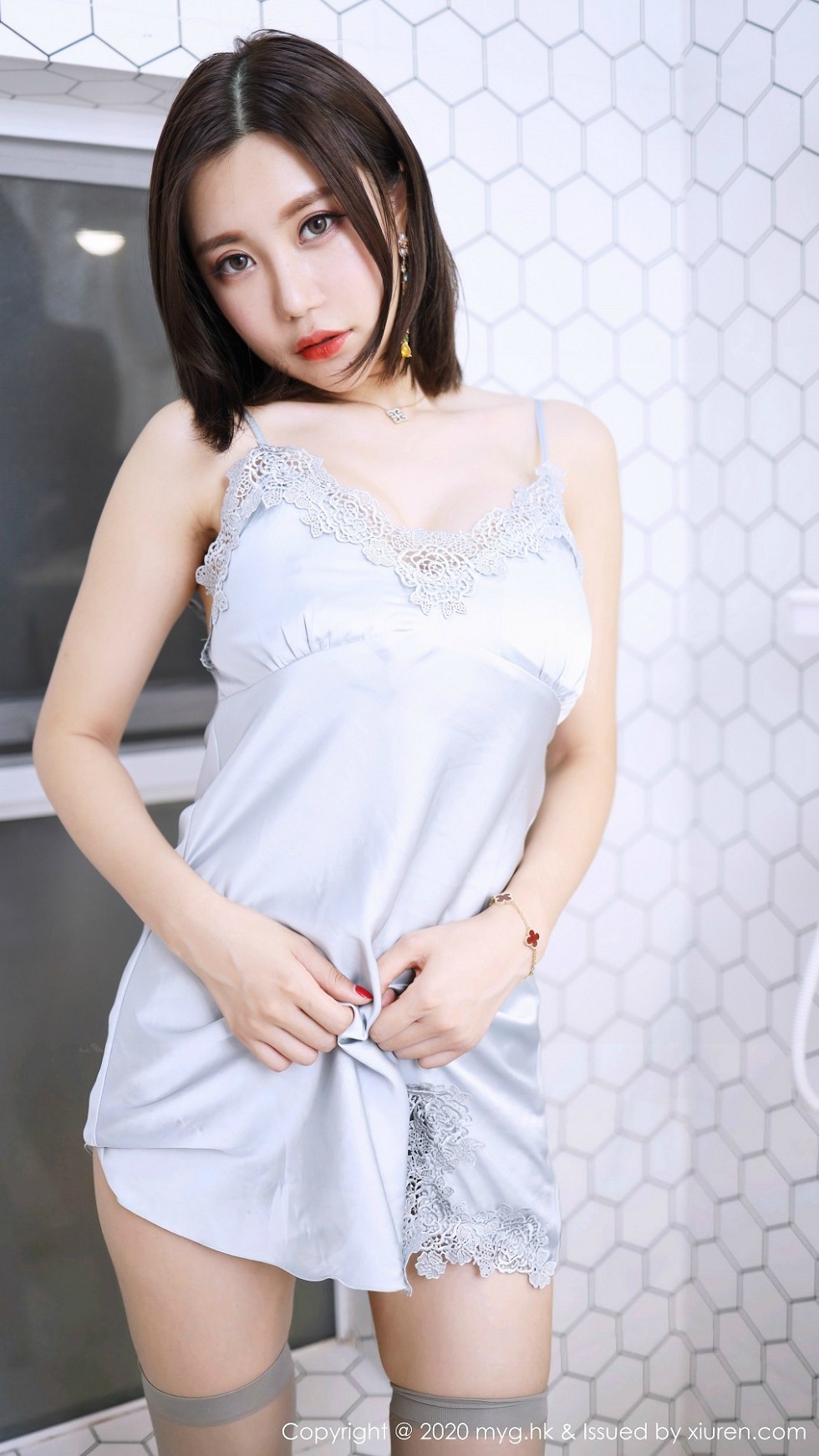 [MyGirl美媛馆]Vol.420_嫩模绮里嘉ula私房蕾丝睡衣露透视内裤撩人诱惑写真40P