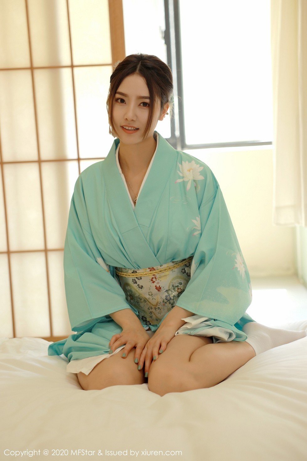[MFStar模范学院]Vol.332_嫩模方子萱私房床上日系和服半脱秀完美身材诱惑写真71P