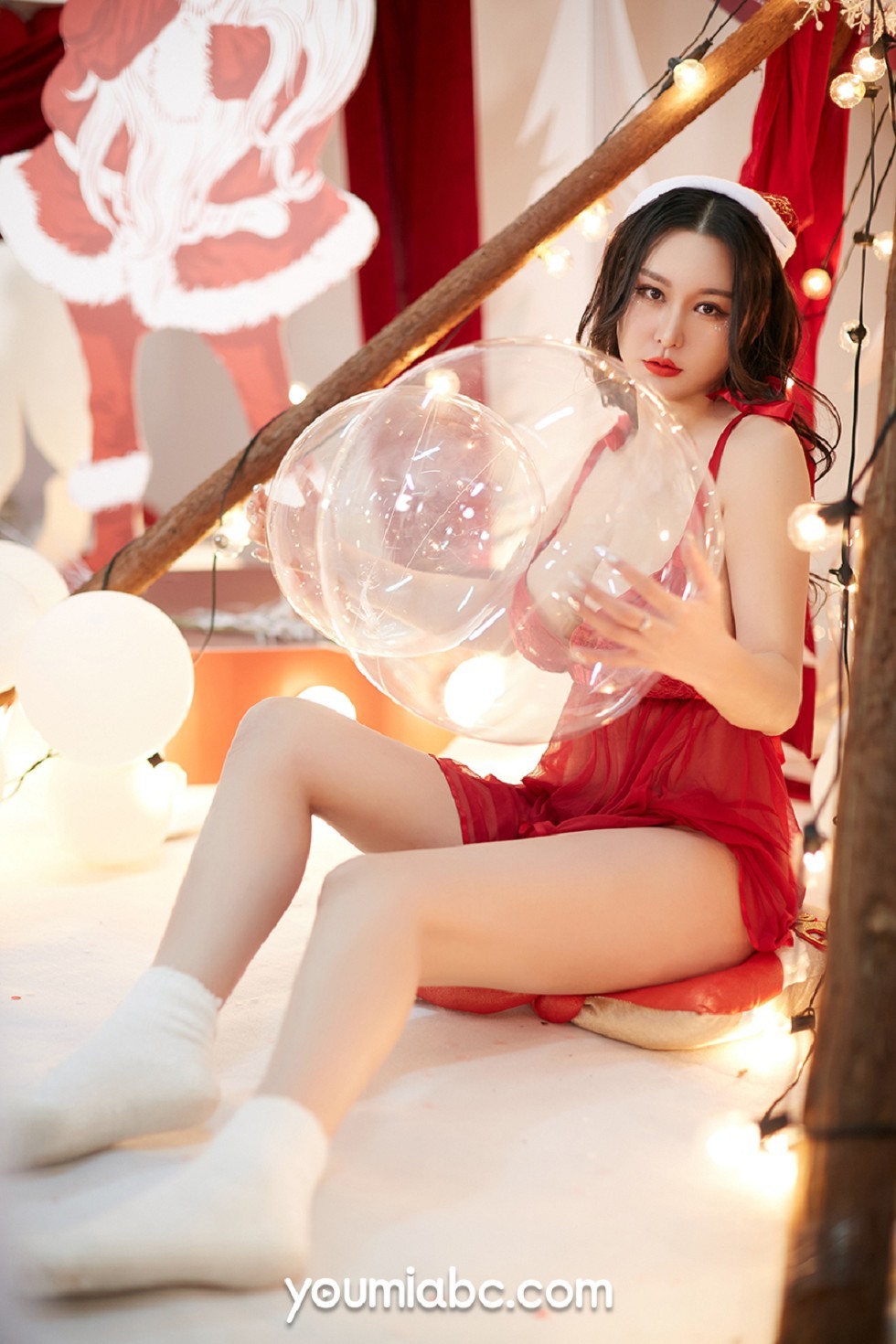 [YouMi尤蜜]Vol.270_尤蜜合辑12位模特情聚圣诞主题红色情趣内衣完美诱惑写真64P