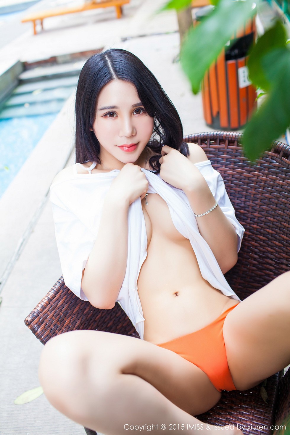 [IMISS爱蜜社]Vol.048_嫩模林恩芝黑色蕾丝内裤秀美臀性感内衣迷人美胸写真50P