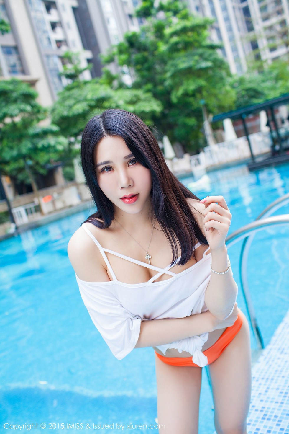 [IMISS爱蜜社]Vol.048_嫩模林恩芝黑色蕾丝内裤秀美臀性感内衣迷人美胸写真50P
