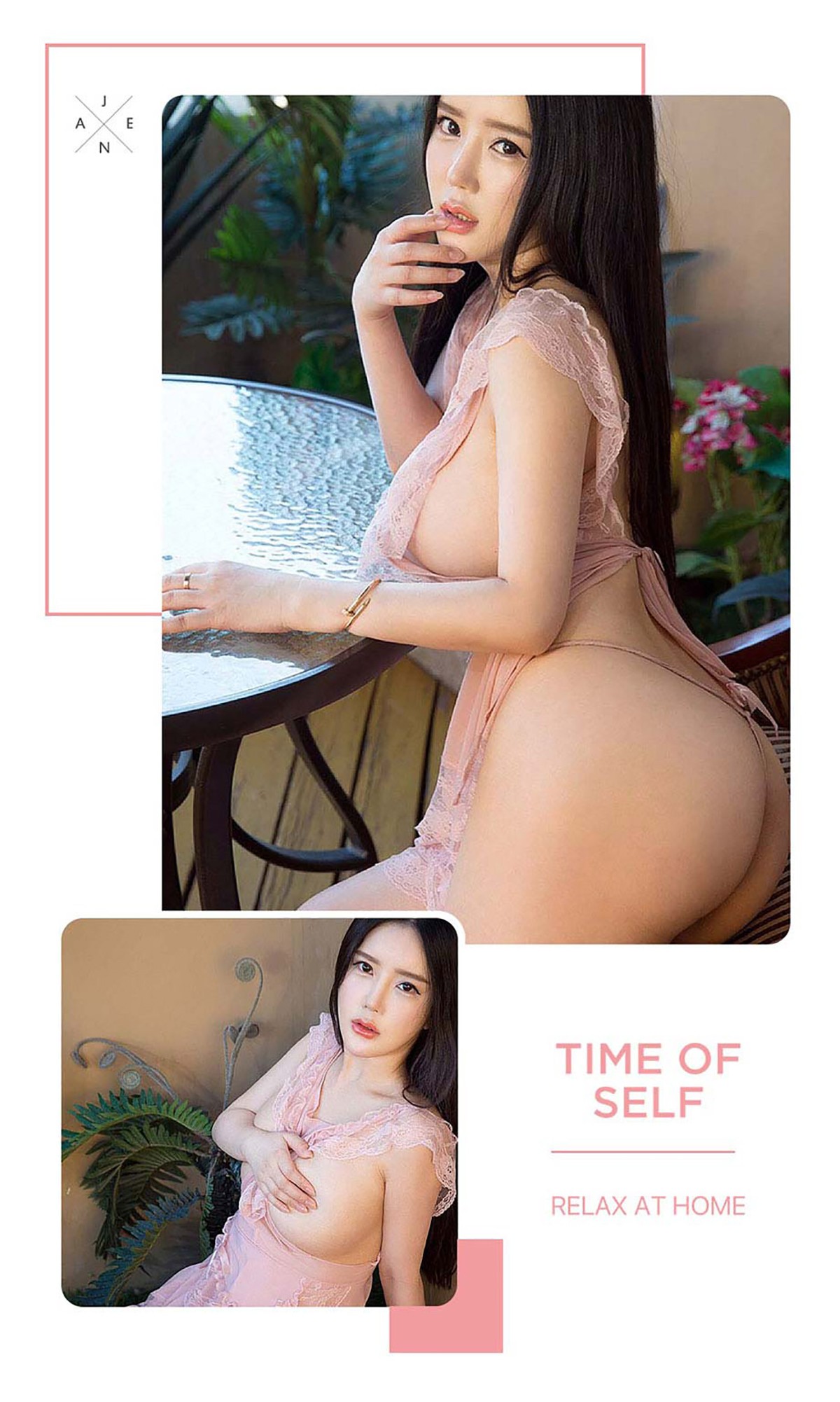 [Ugirls爱尤物]No.503_嫩模陶欣儿粉红情趣内衣侧露豪乳丰满翘臀极致诱惑写真40P
