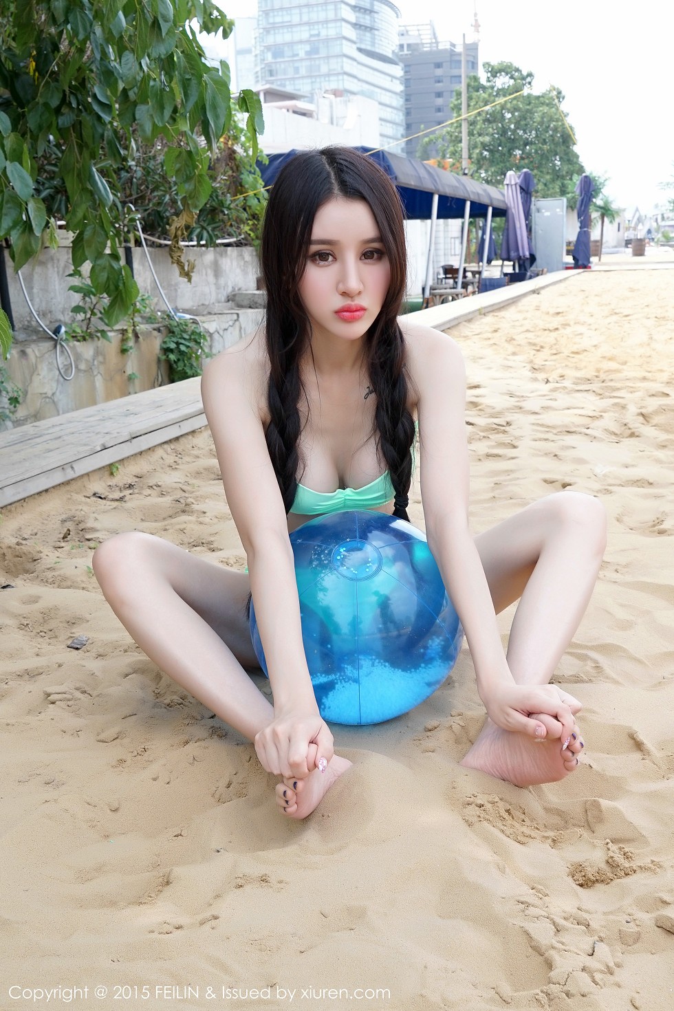[FeiLin嗲囡囡]VOL.012_嫩模Cheryl青树排球女郎性感比基尼秀美胸写真43P