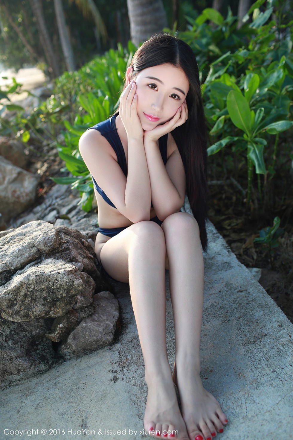 [HuaYan花の颜]Vol.005_嫩模谢芷馨Sindy泰国旅拍白色丁字裤撩人姿势诱惑写真55P