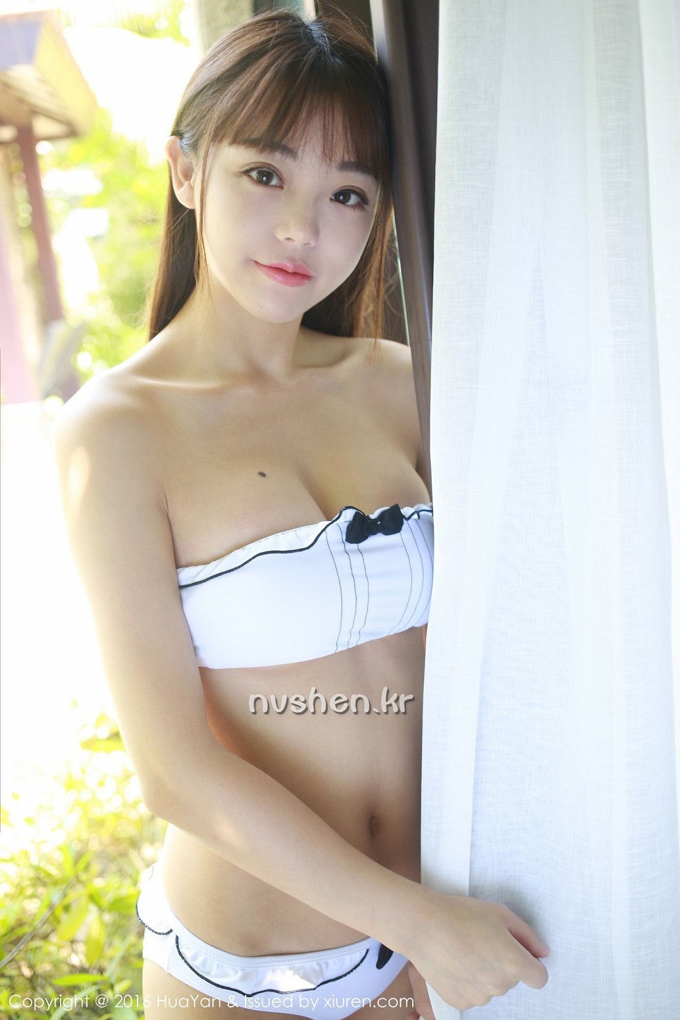 [HuaYan花の颜]Vol.008_嫩模佘贝拉bella三亚旅拍白色比基尼秀完美身材性感写真46P
