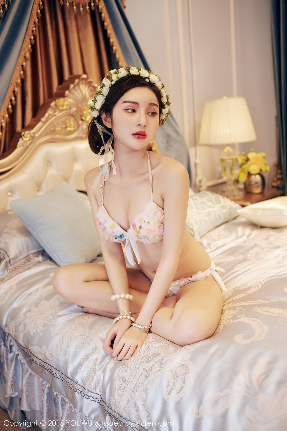 [YouWu尤物馆]Vol.013_新人颖儿EI性感内衣秀美胸漂亮花环女神气质写真57P