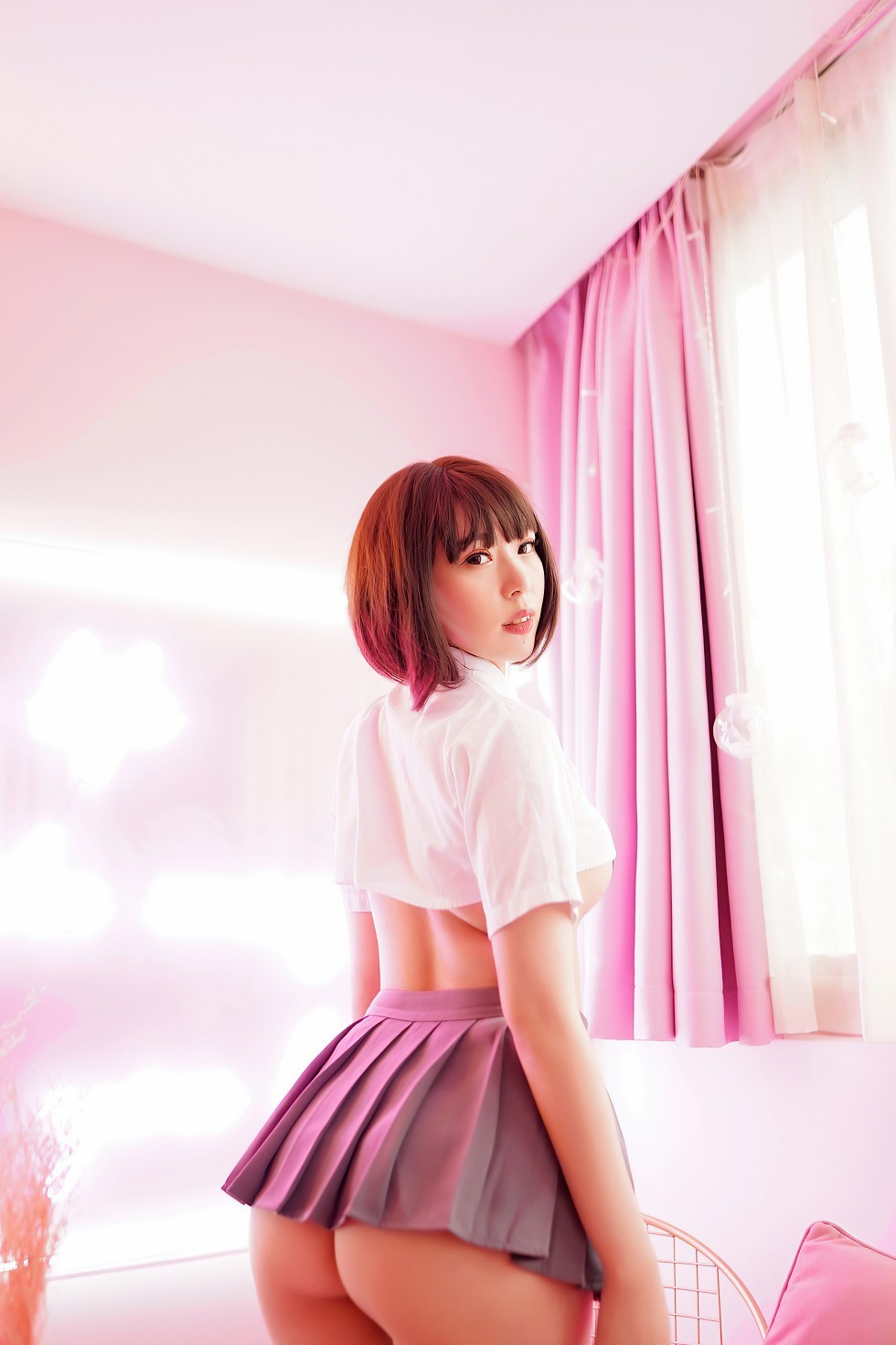[FeiLin嗲囡囡]VOL.240_嫩模小波多私房猫耳装+性感JK制服秀火辣身材诱惑写真62P