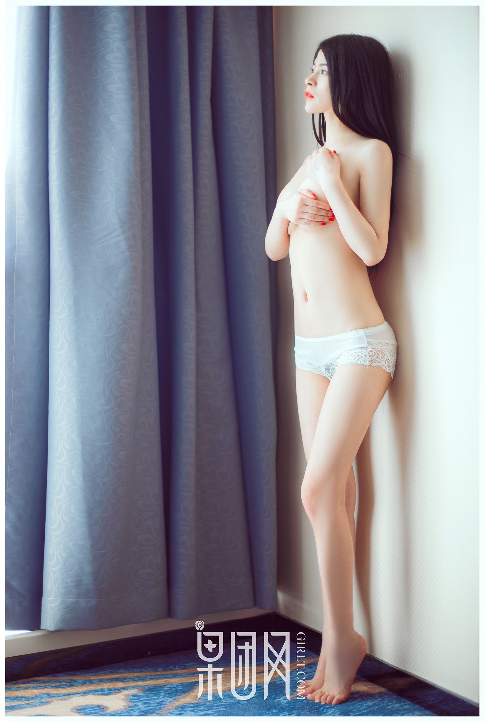 [GIRLT果团网]TG001_全裸清纯尤物居家床上秀34D豪乳酥胸蜜桃翘臀撩人诱惑写真41P