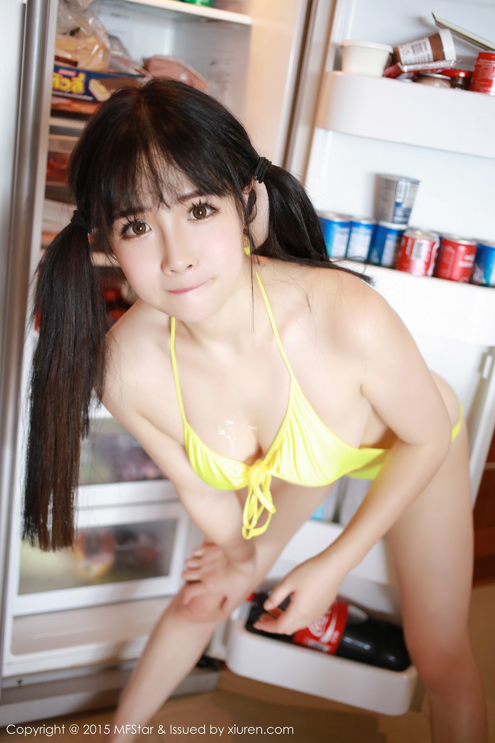 [MFStar模范学院]Vol.036_萌妹徐cake白色开档短裙迷人豪乳性感翘臀写真50P