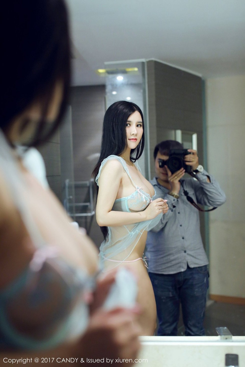 [Candy糖果画报]Vol.012_性感美女Sukki三点式黄金比基尼+透视内衣湿身诱惑写真44P