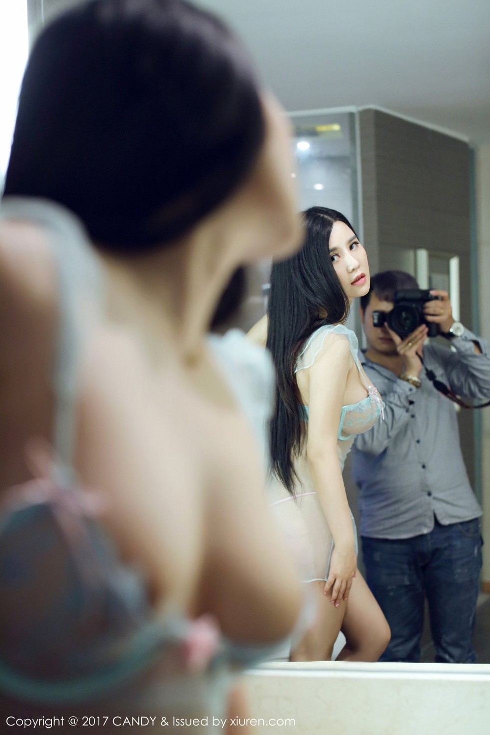 [Candy糖果画报]Vol.012_性感美女Sukki三点式黄金比基尼+透视内衣湿身诱惑写真44P