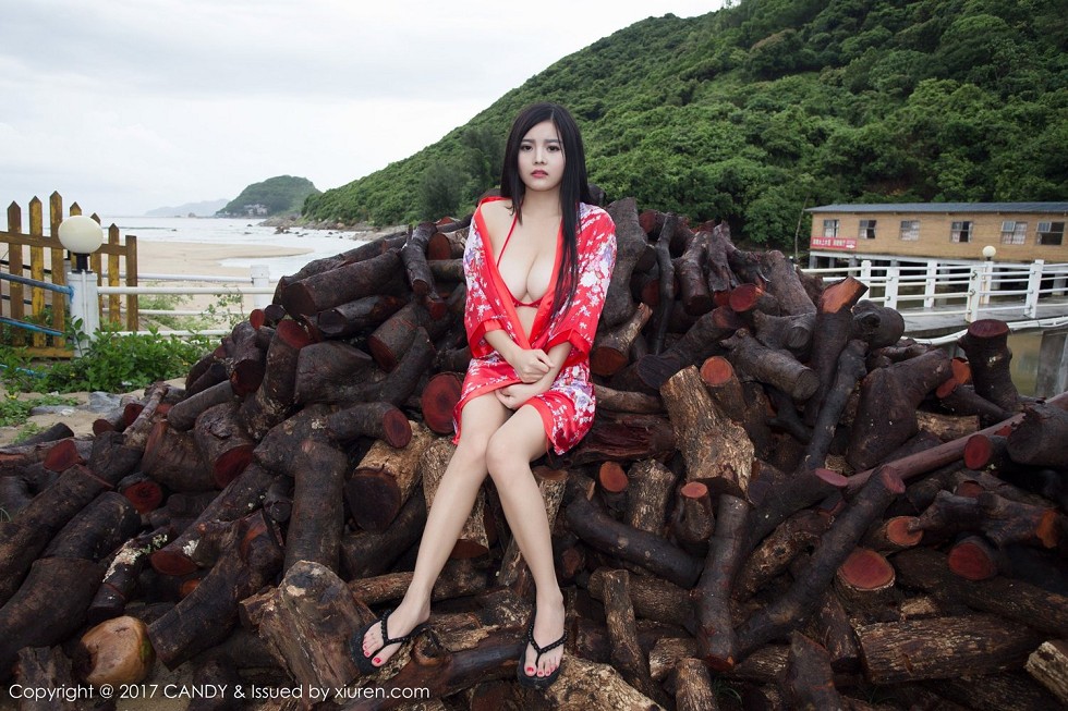 [Candy糖果画报]Vol.013_混血嫩模林美惠子Mieko白色高叉连体比基尼丰满美胸诱惑写真56P