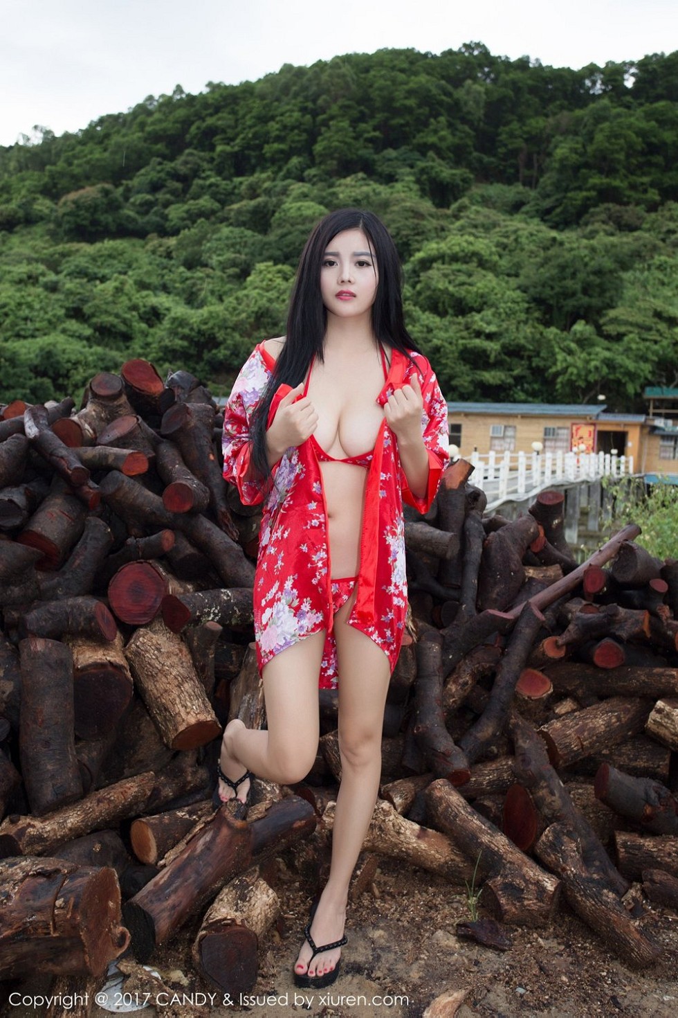 [Candy糖果画报]Vol.013_混血嫩模林美惠子Mieko白色高叉连体比基尼丰满美胸诱惑写真56P