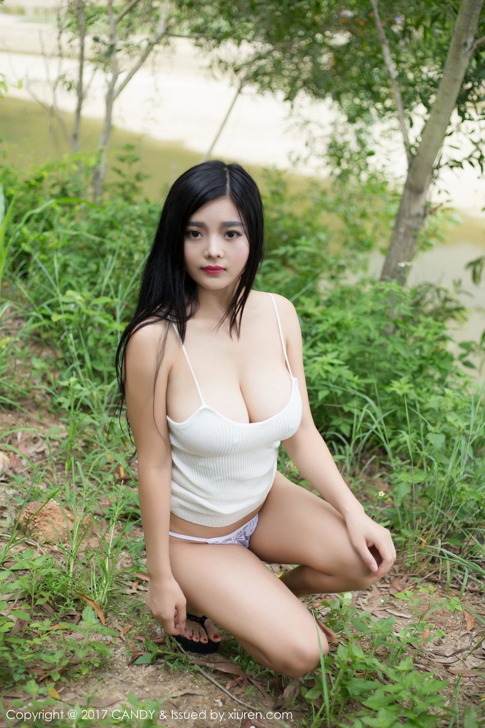[Candy糖果画报]Vol.013_混血嫩模林美惠子Mieko白色高叉连体比基尼丰满美胸诱惑写真56P