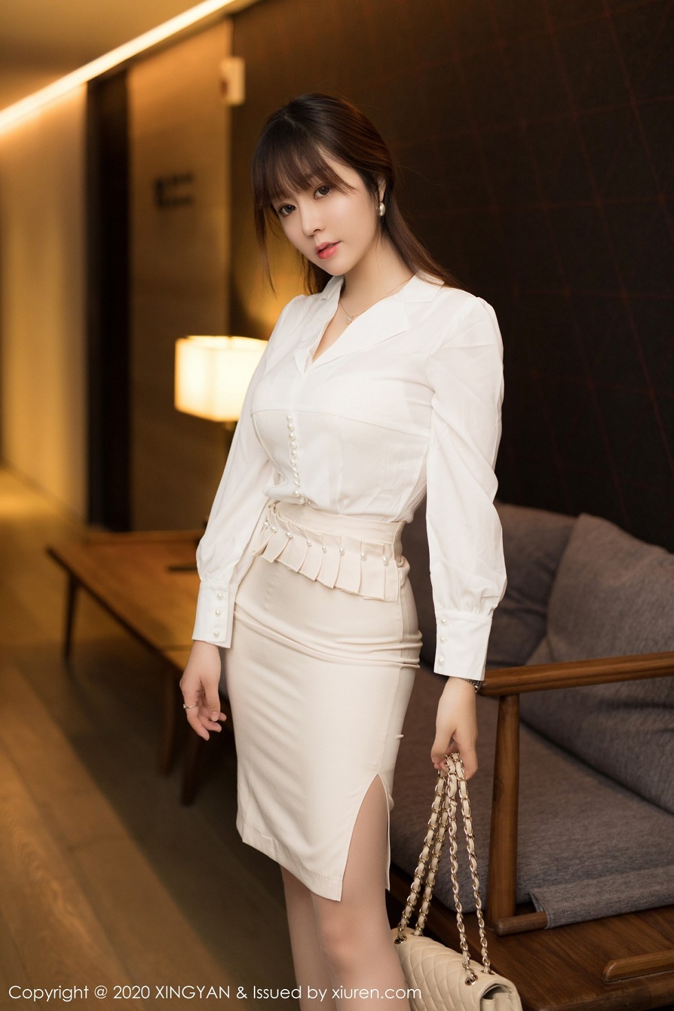 [XINGYAN星颜社]VOL.136_女神王雨纯私房性感白色内衣配超薄肉丝裤袜完美诱惑写真65P