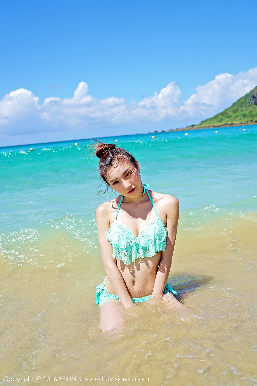 [FeiLin嗲囡囡]VOL.044_嫩模Hana妹海边沙滩性感比基尼秀完美身材写真49P