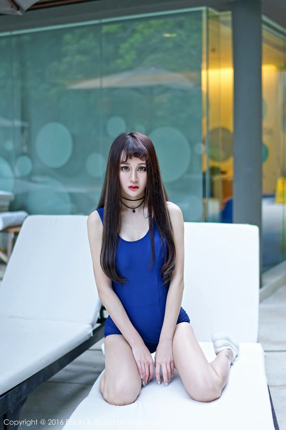 [FeiLin嗲囡囡]VOL.050_嫩模Cheryl青树室外泳池性感比基尼系列写真46P