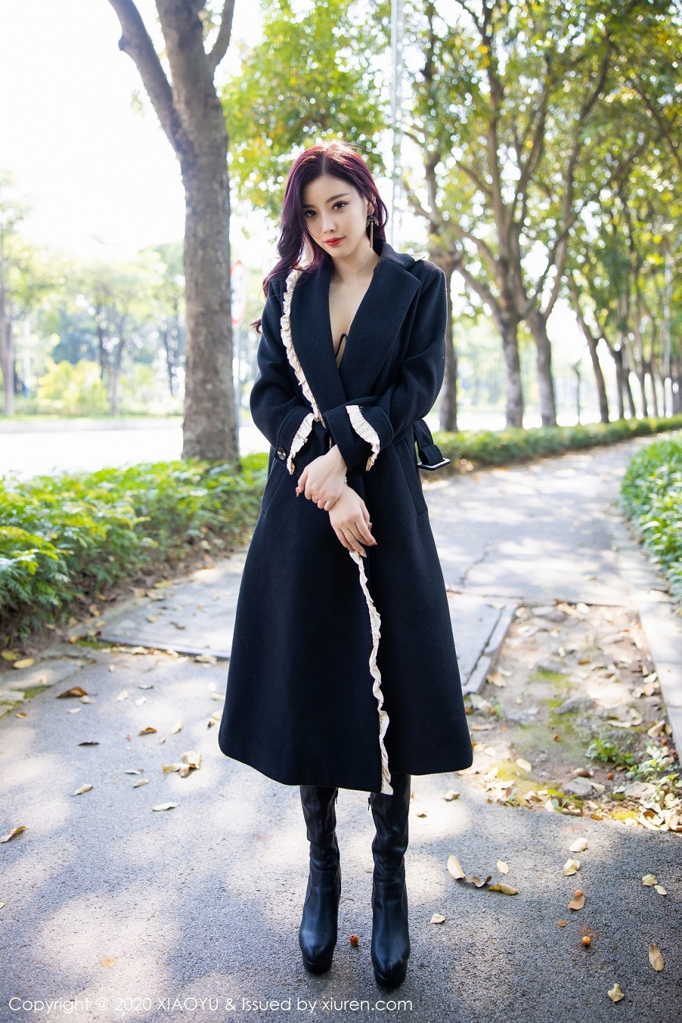 [XiaoYu画语界]Vol.338_女神杨晨晨sugar性感车拍主题飒爽皮衣配黑丝渔网诱惑写真89P
