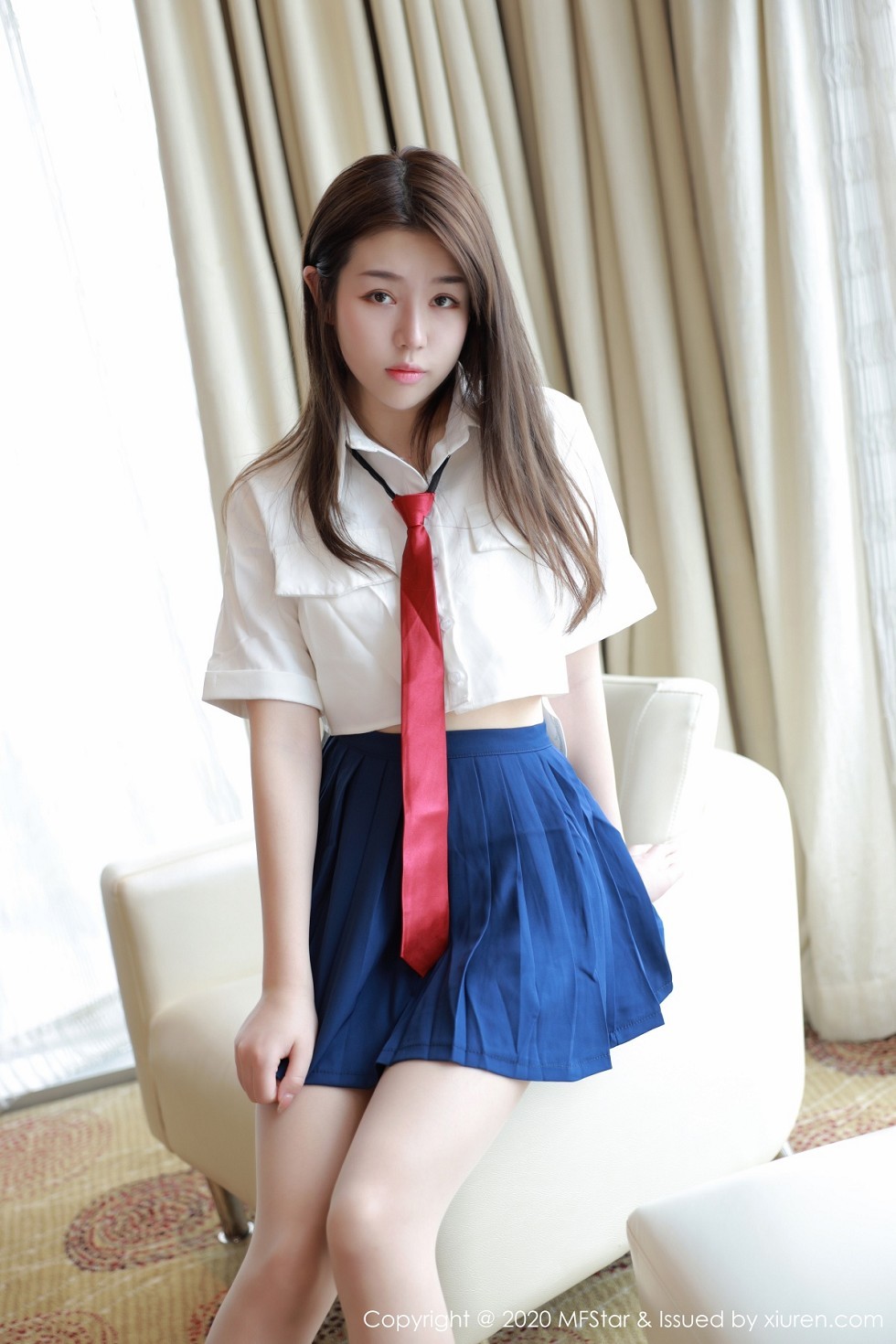 [MFStar模范学院]Vol.362_嫩模梦梵私房性感JK制服露蕾丝内裤秀翘臀诱惑写真53P
