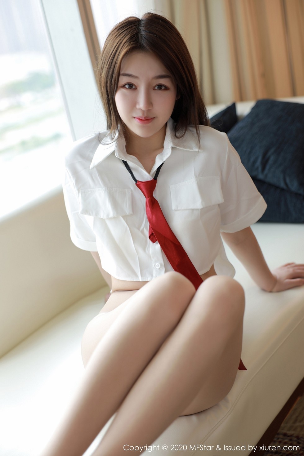 [MFStar模范学院]Vol.362_嫩模梦梵私房性感JK制服露蕾丝内裤秀翘臀诱惑写真53P