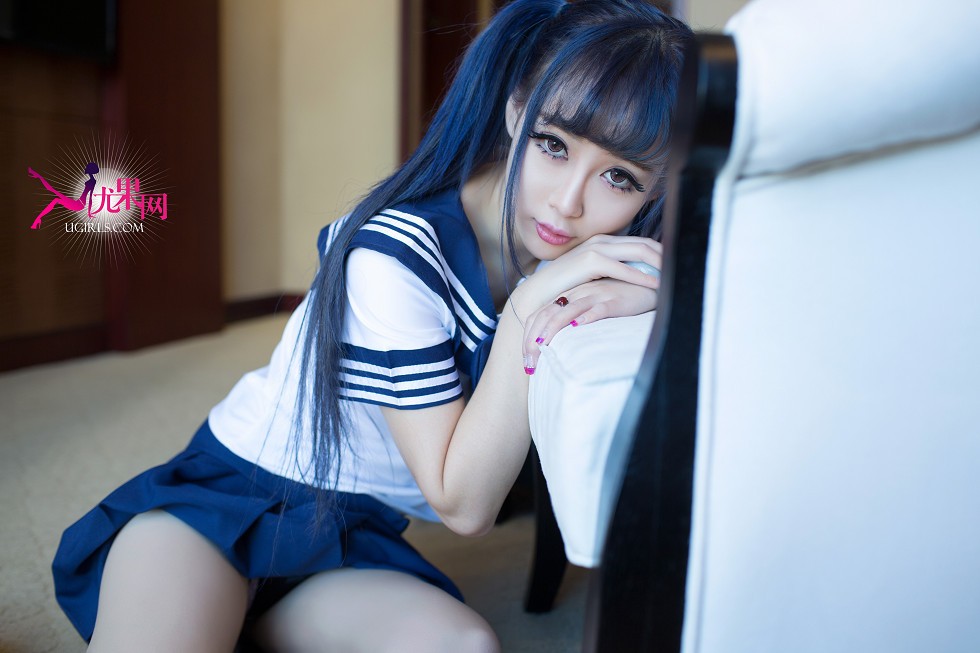 [Ugirls尤果网]U053_萝莉小可爱黑色蕾丝内衣完美曲线翘臀诱惑写真65P